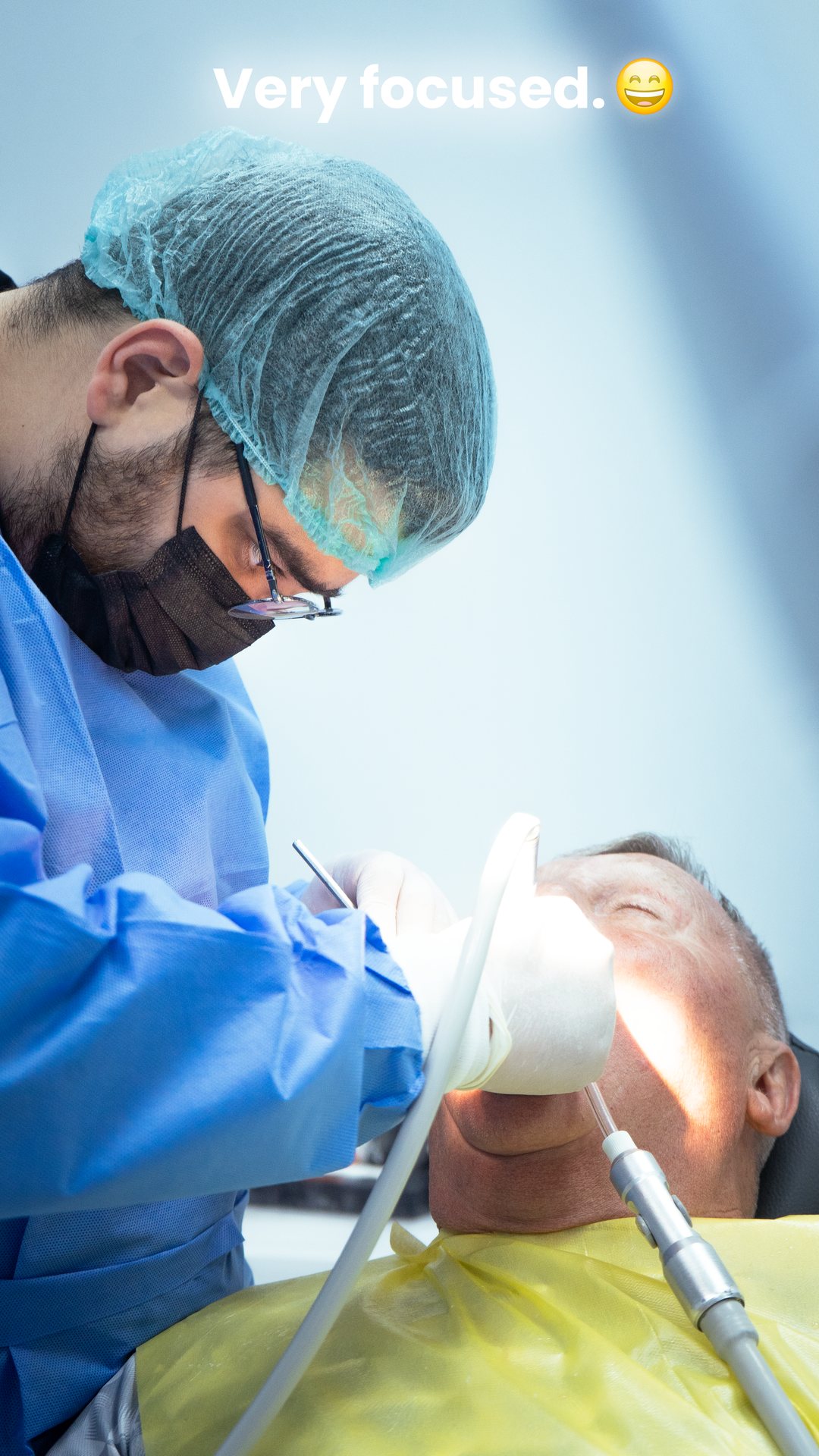 Dentist focused on treatment
